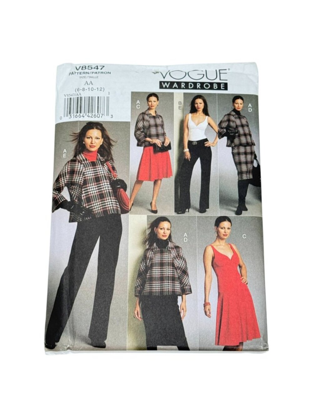 Vogue V8547 Wardrobe Size 6-12 Sewing Pattern Uncut